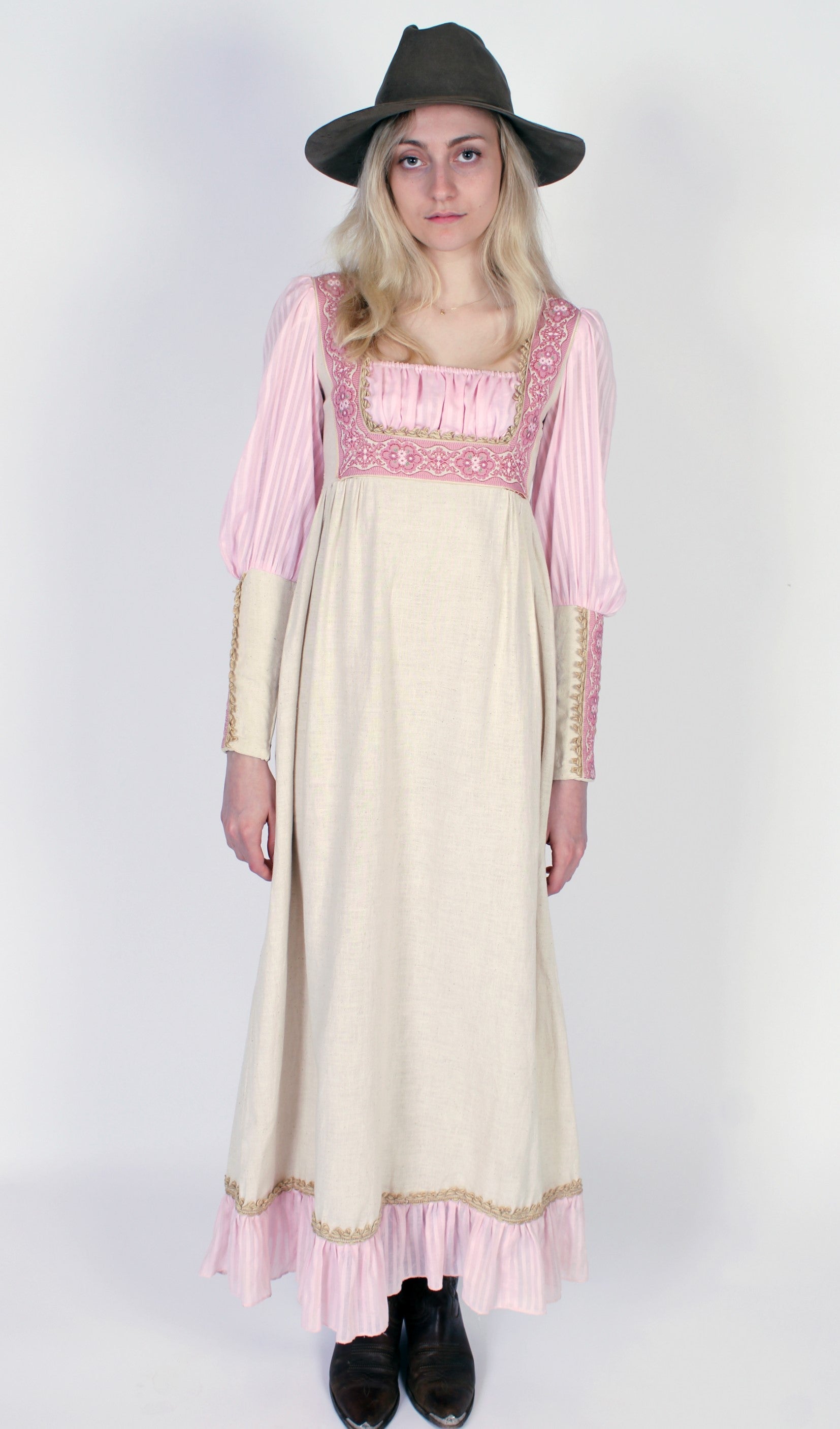 Vintage 1960s Gunne Sax Romantic Prairie Dress