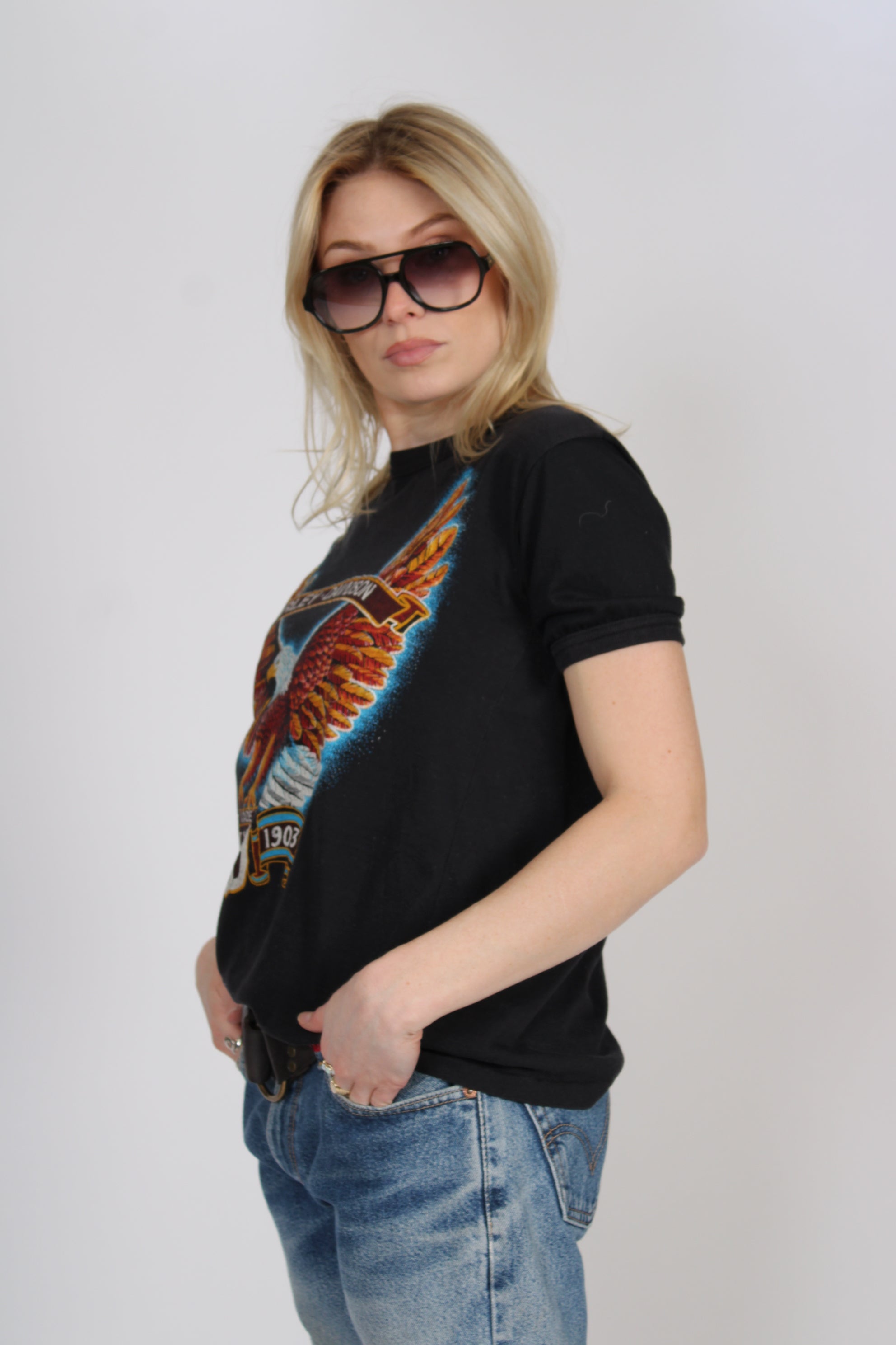 1980s Harley Davidson Ringer Tee