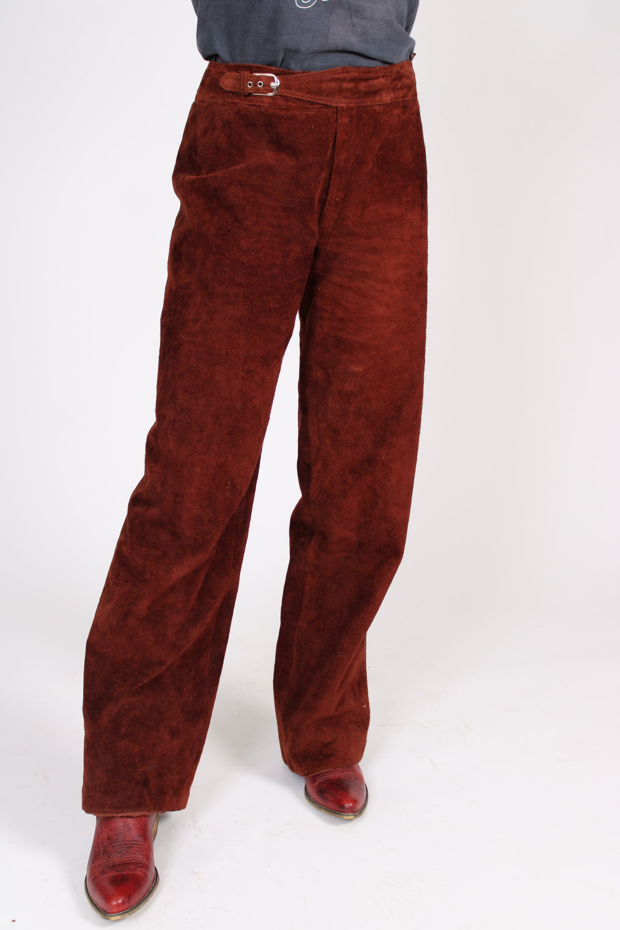 1970s Anne Klein Suede Trousers