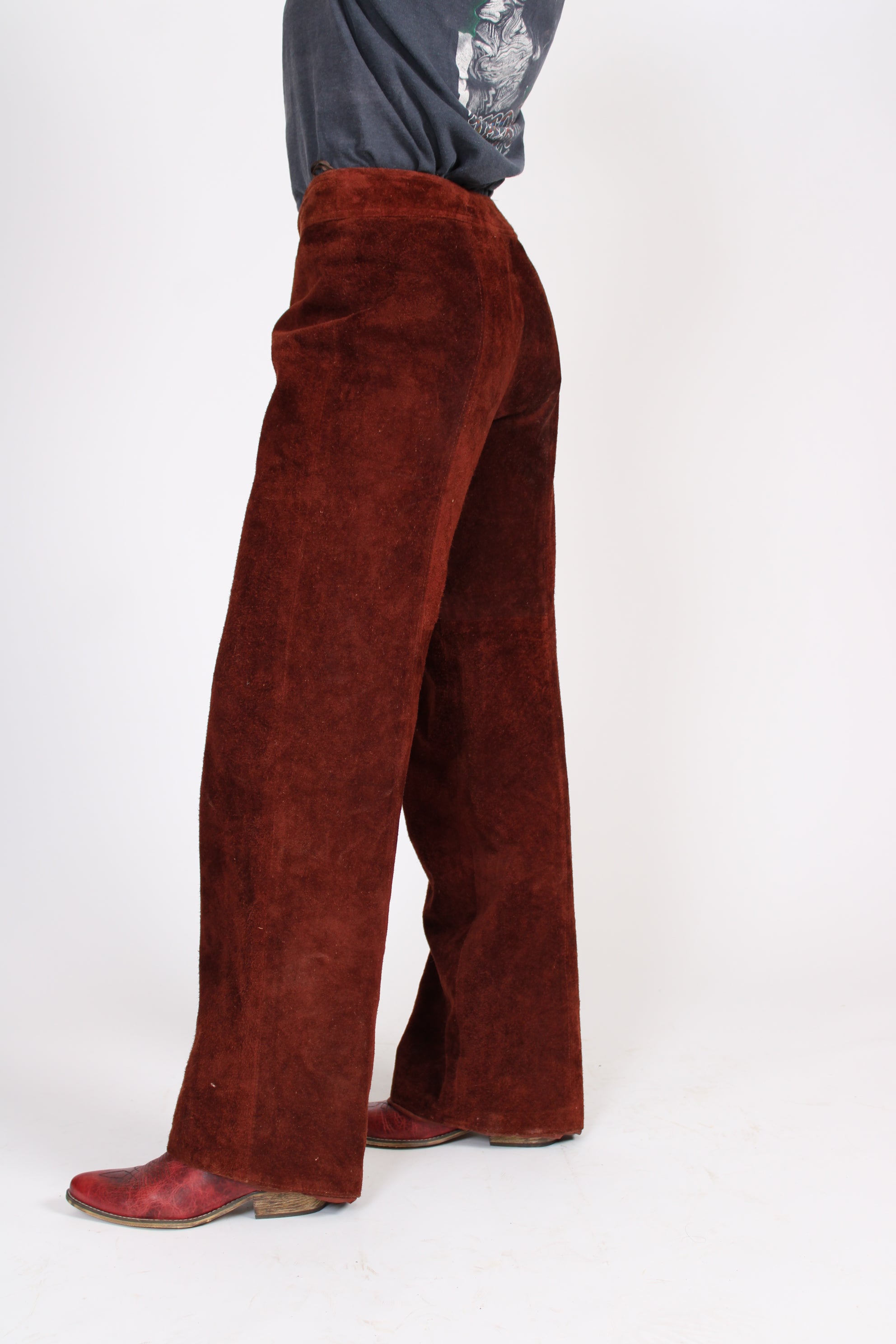 1970s Anne Klein Suede Trousers