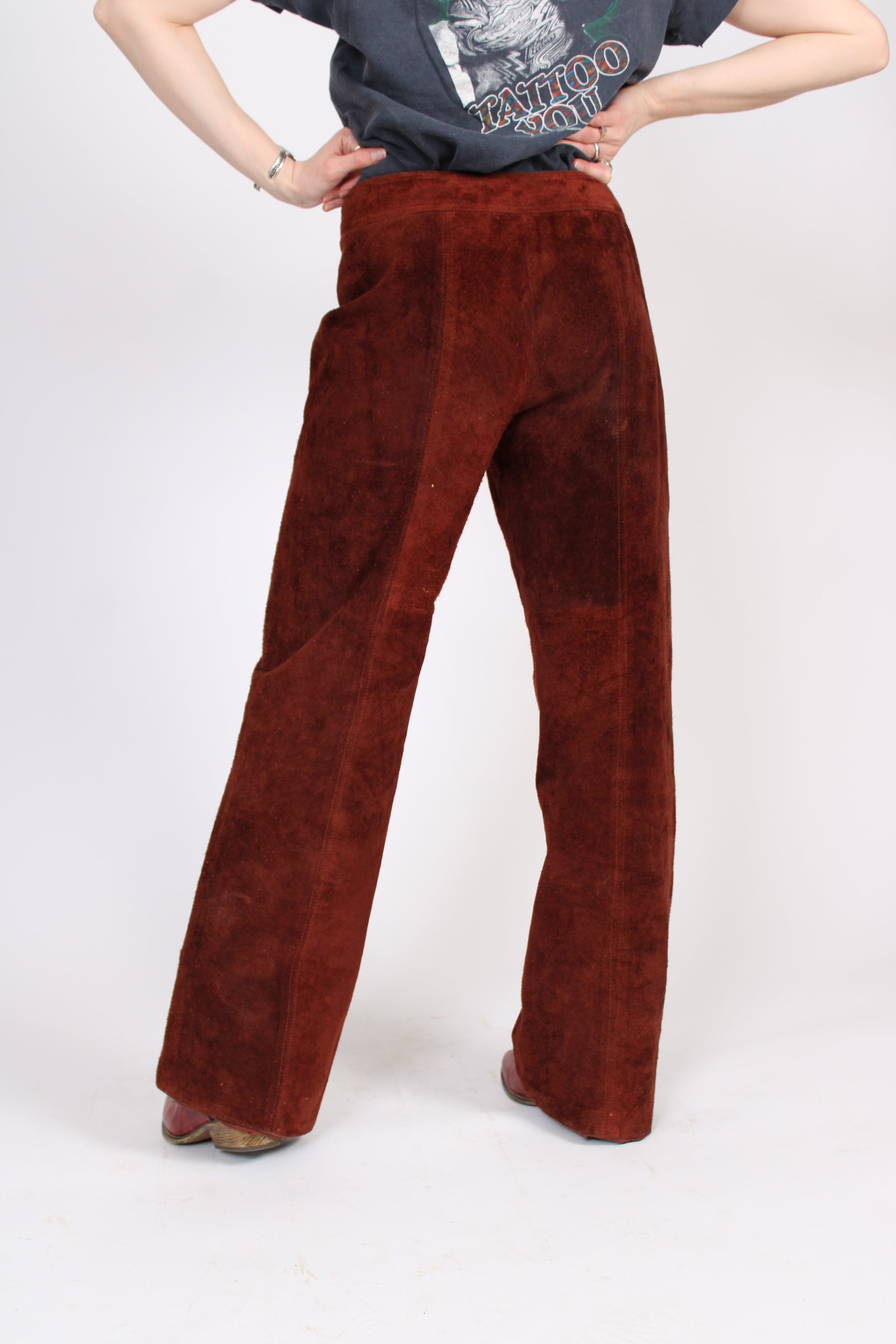 1970s Anne Klein Suede Trousers