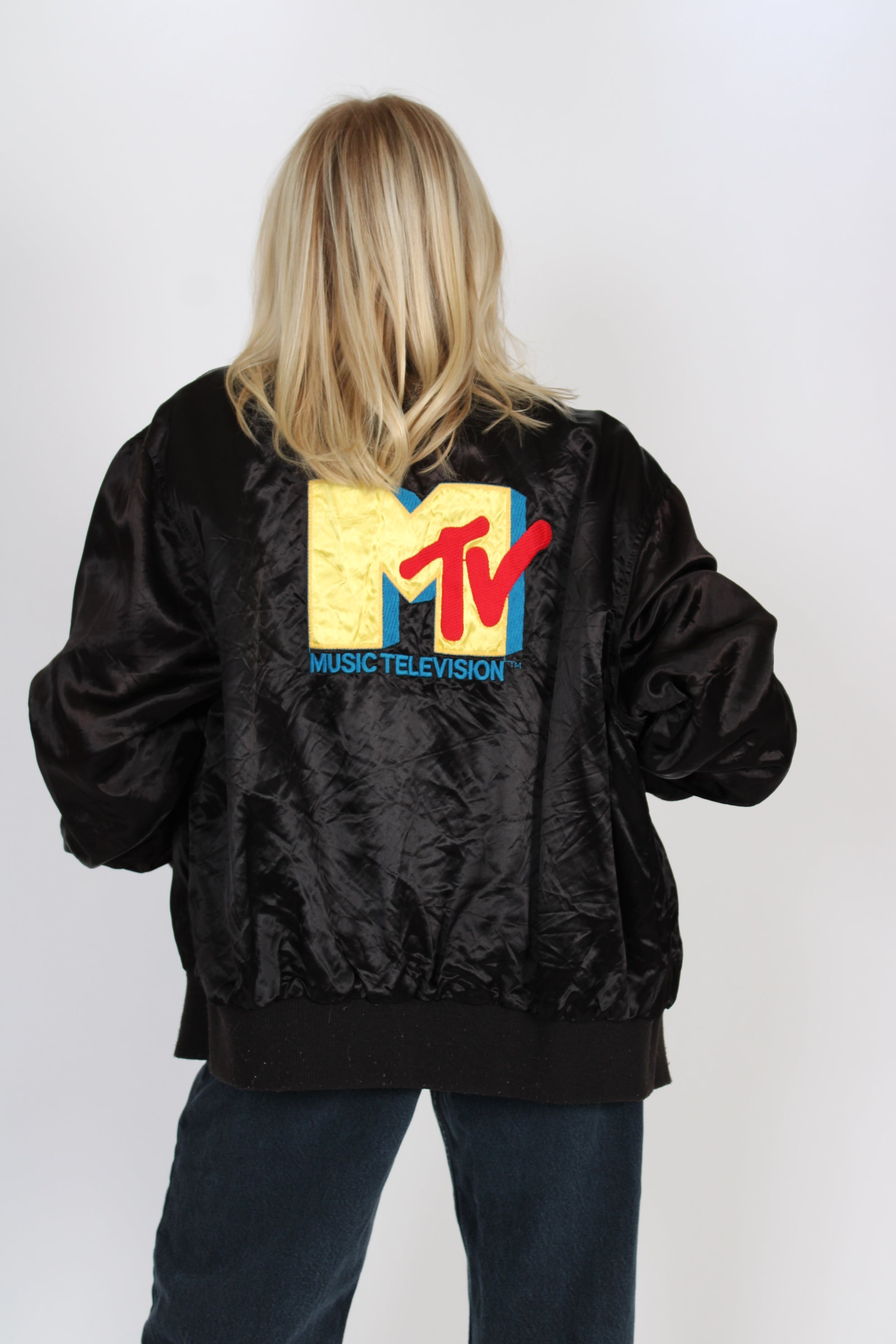 Vintage MTV Satin Bomber Jacket