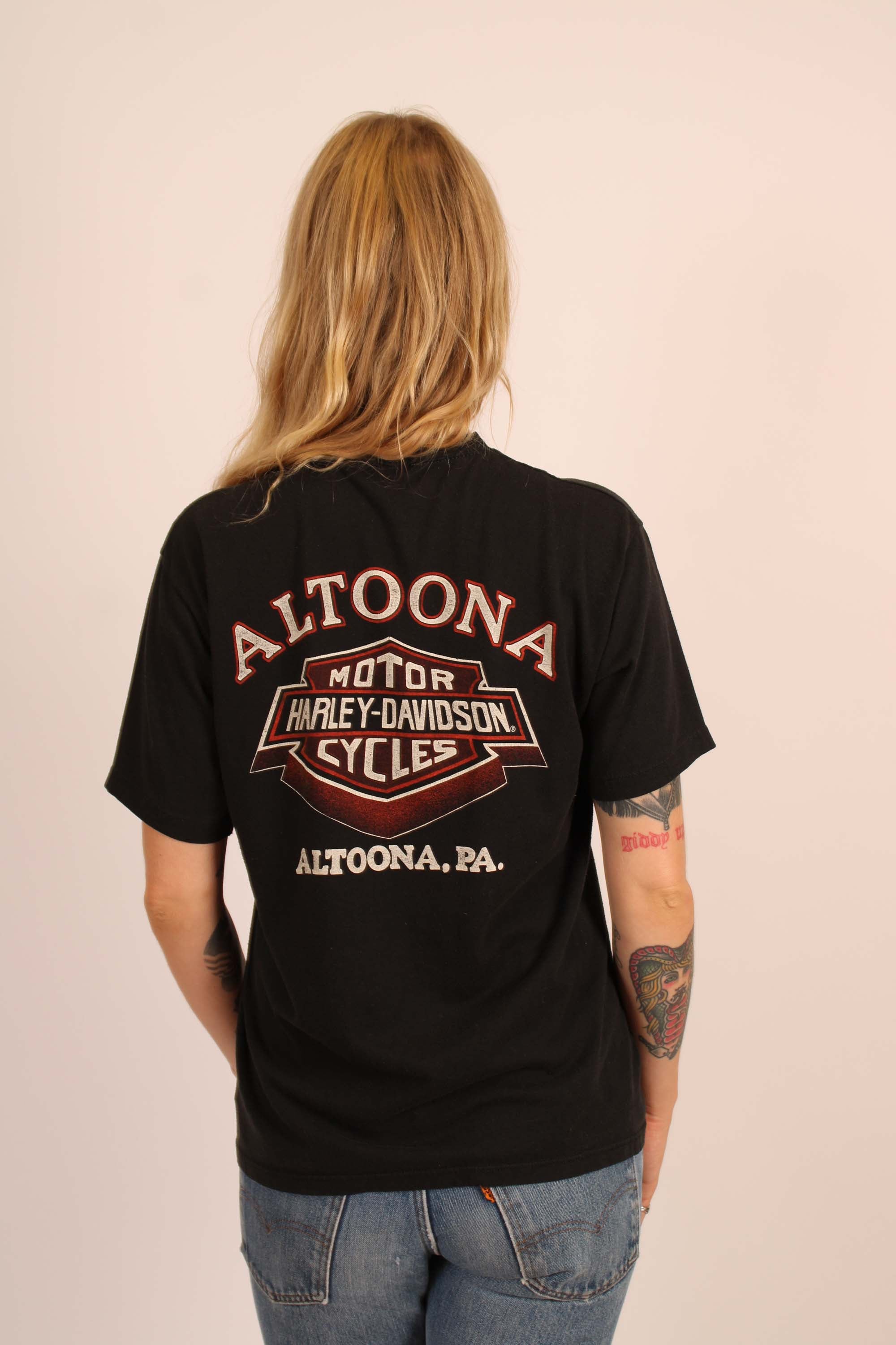 Vintage Harley Davidson "American By Birth" Pocket T-Shirt