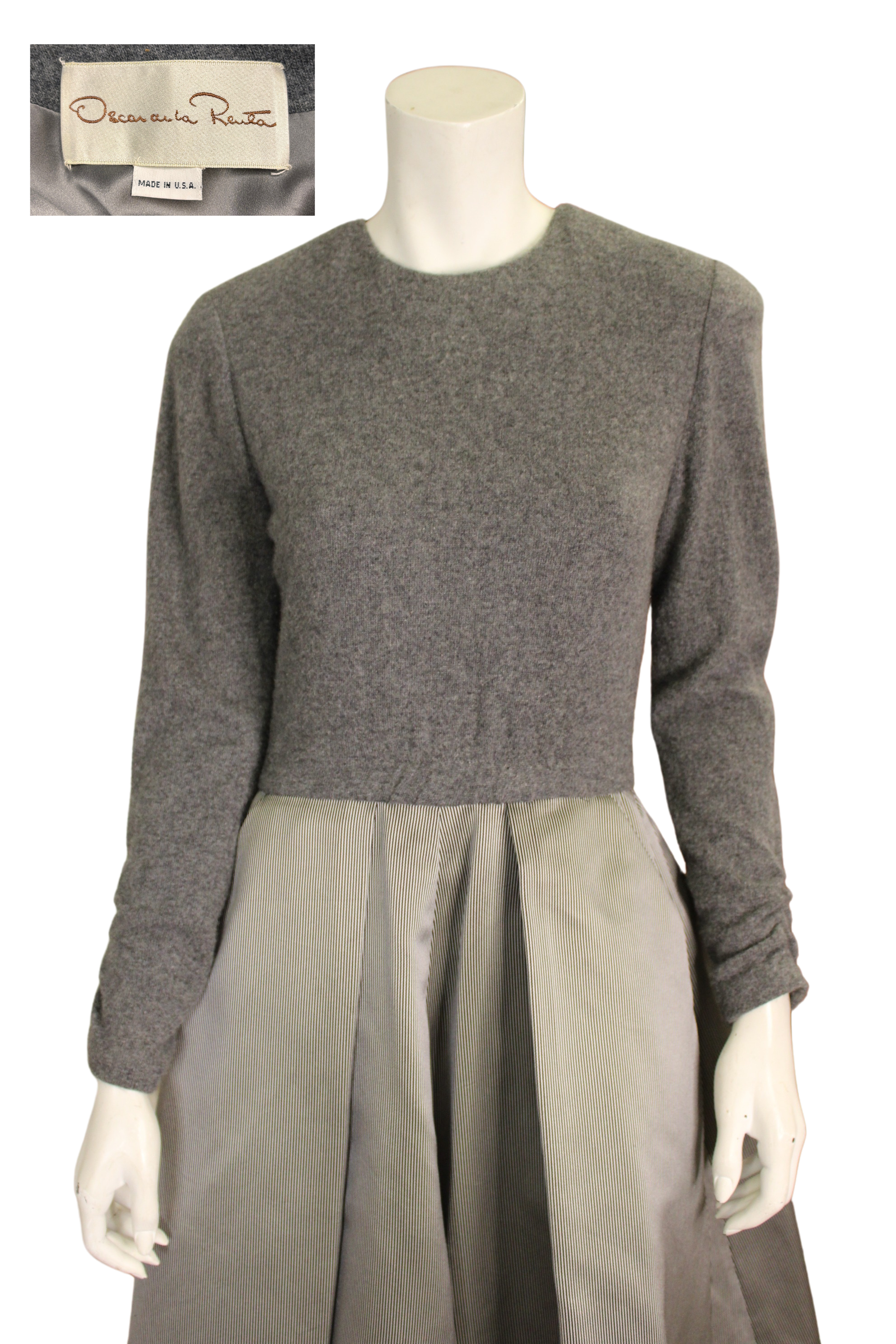 Oscar De La Renta 1990s Grey Gown