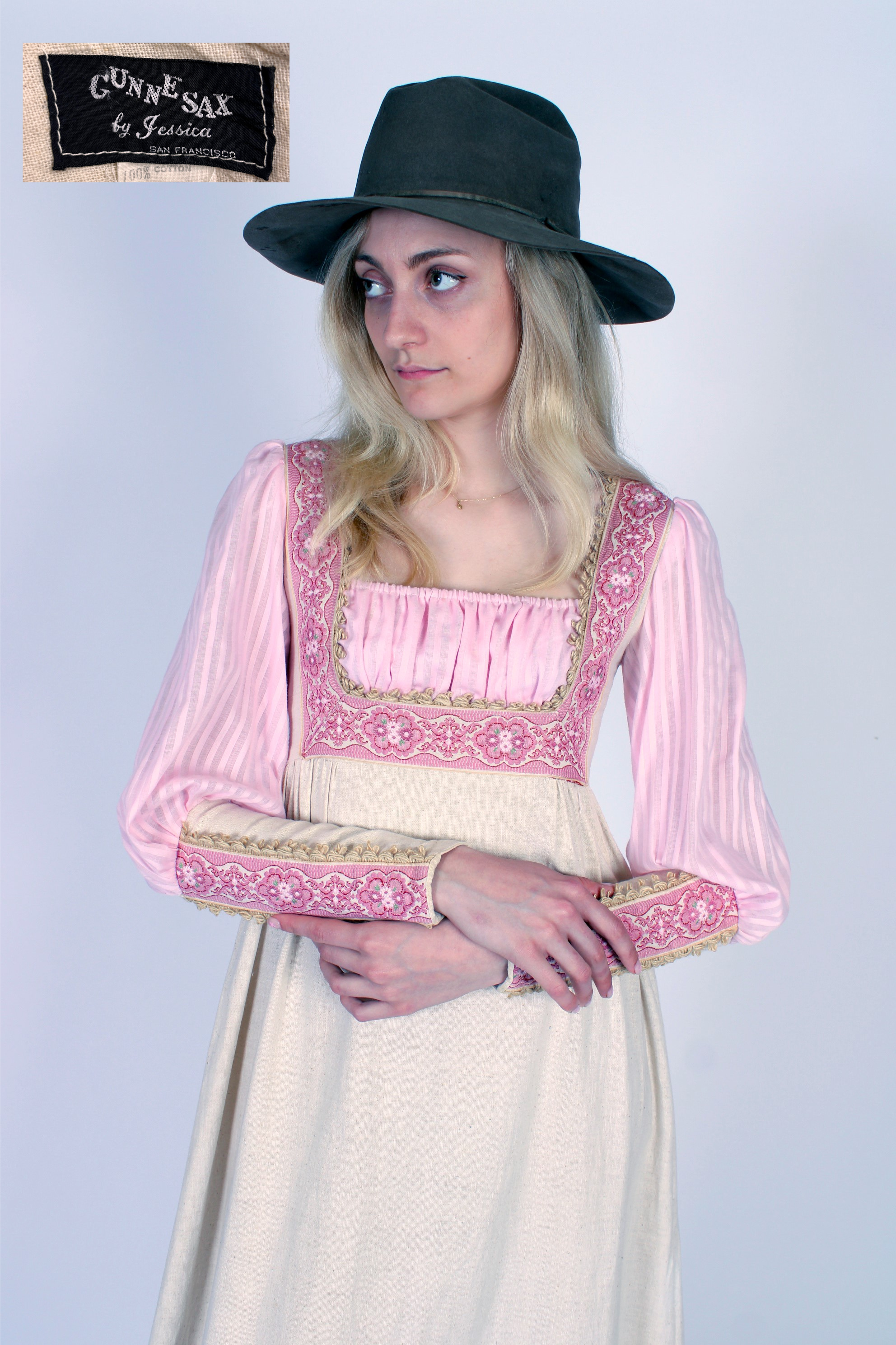 Vintage 1960s Gunne Sax Romantic Prairie Dress