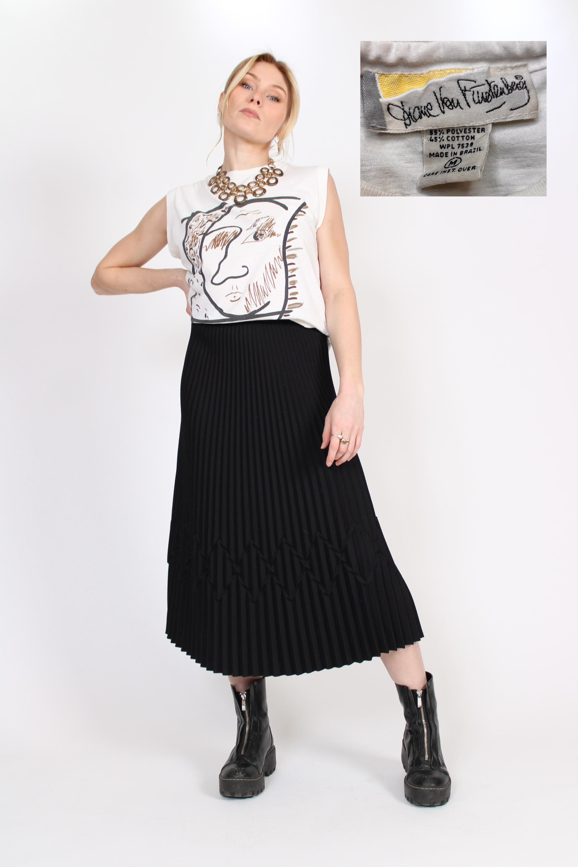 Diane Von Furstenberg Picasso Sleeveless Shirt