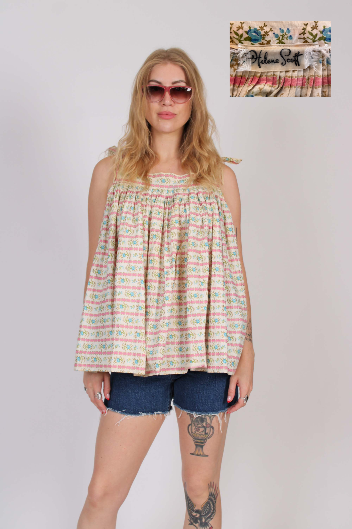 Floral Cotton Baby Doll Blouse