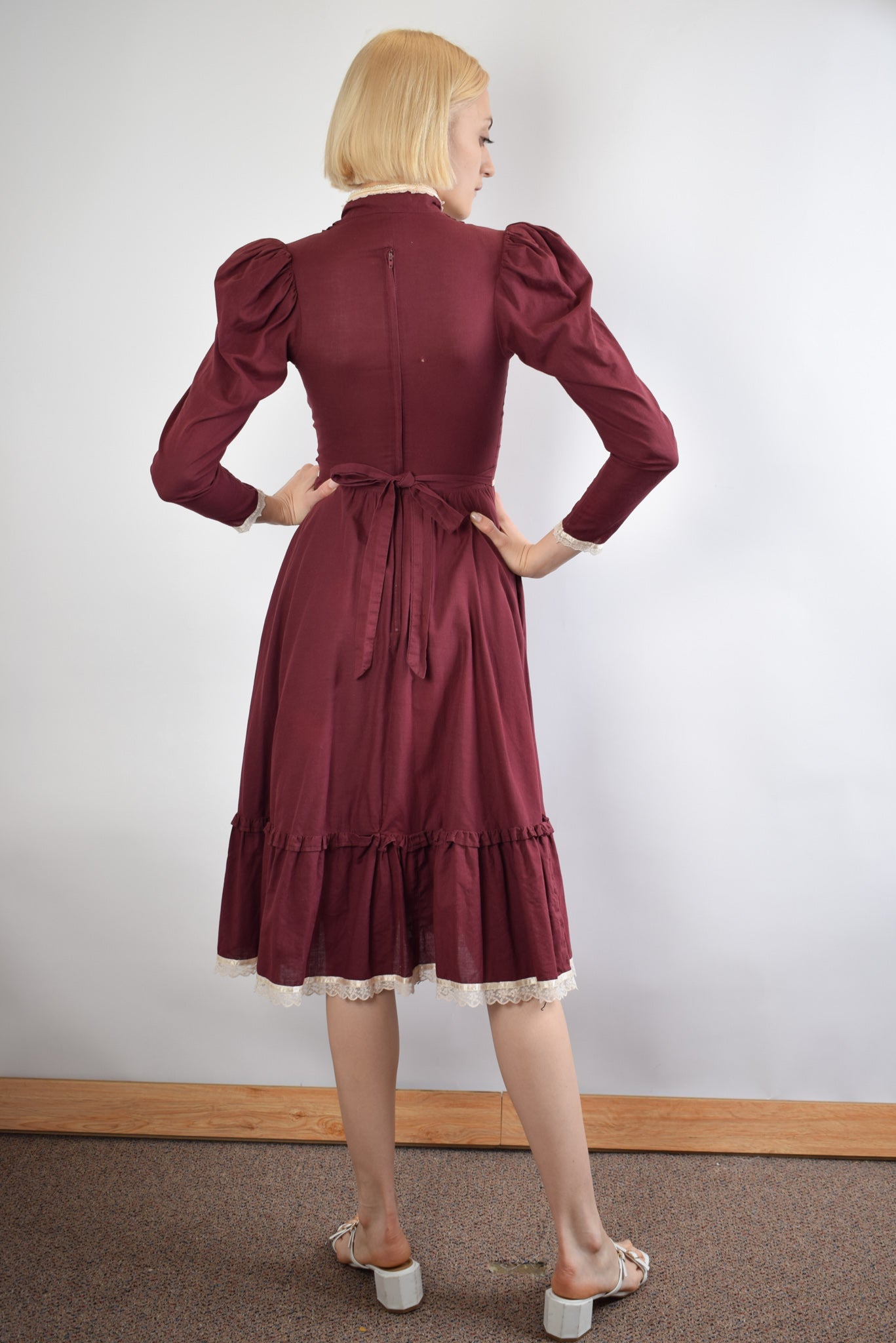 Red Mid-Length Gunne Sax Dress
