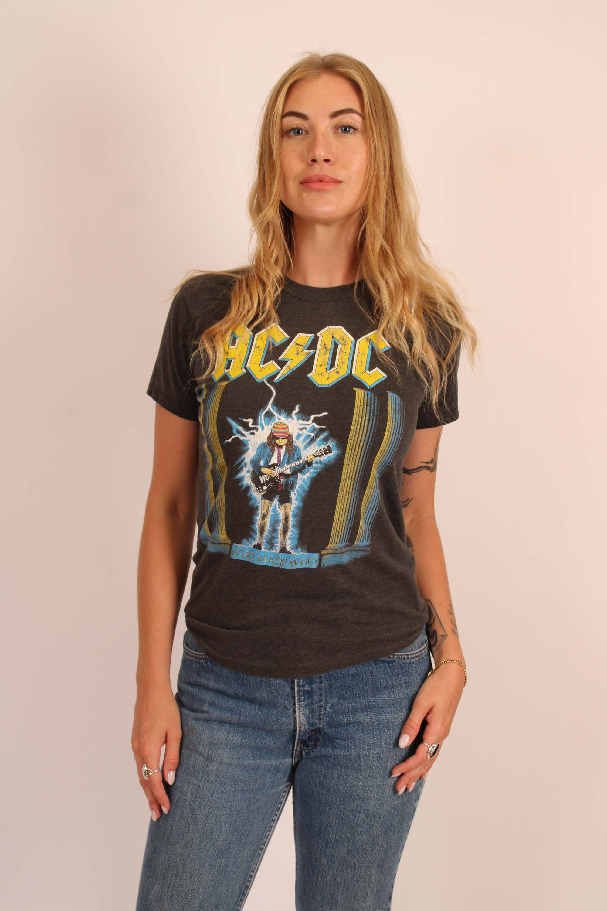 Vintage 1986 AC/DC "Who Made Who" Tour T Shirt