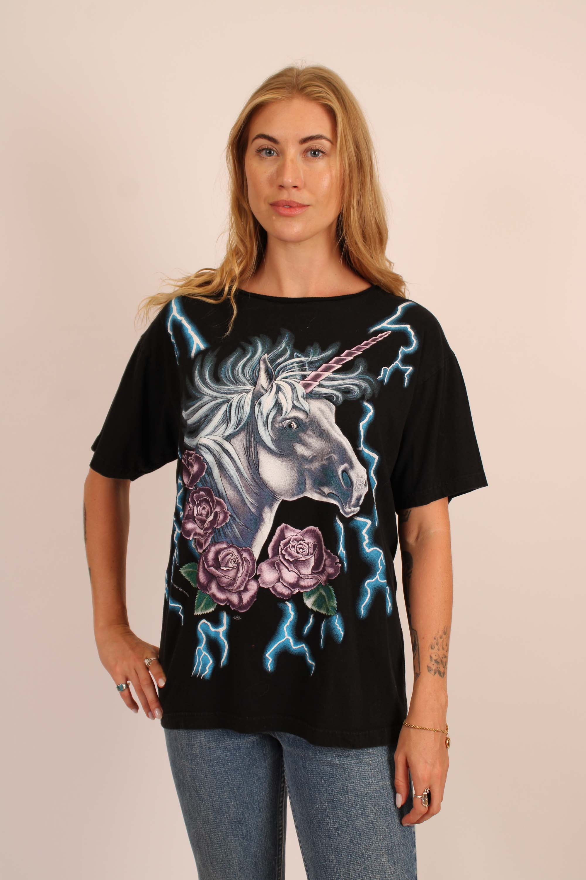Vintage American Thunder Unicorn T Shirt