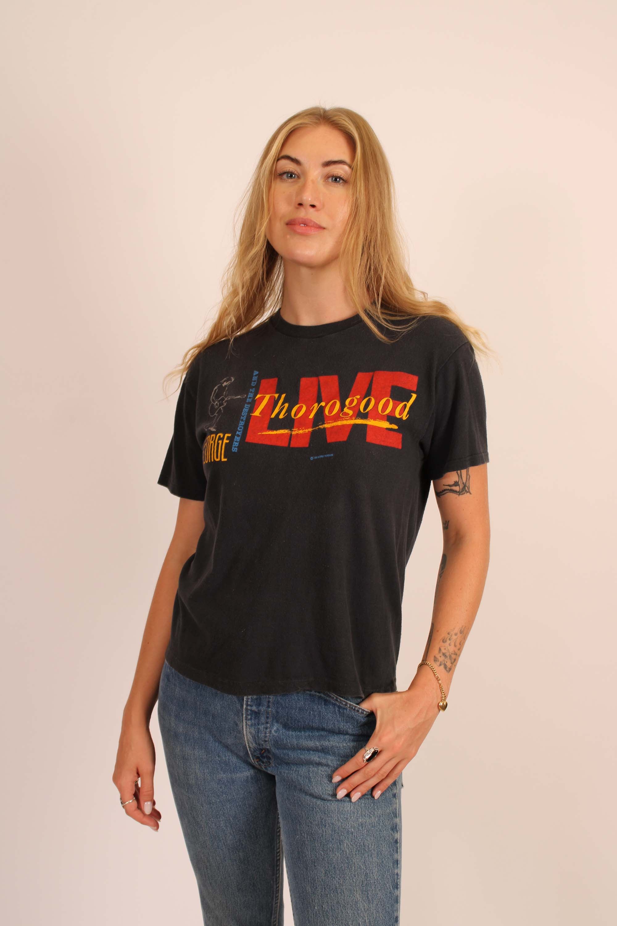 Vintage 1987 George Thorogood Live T Shirt